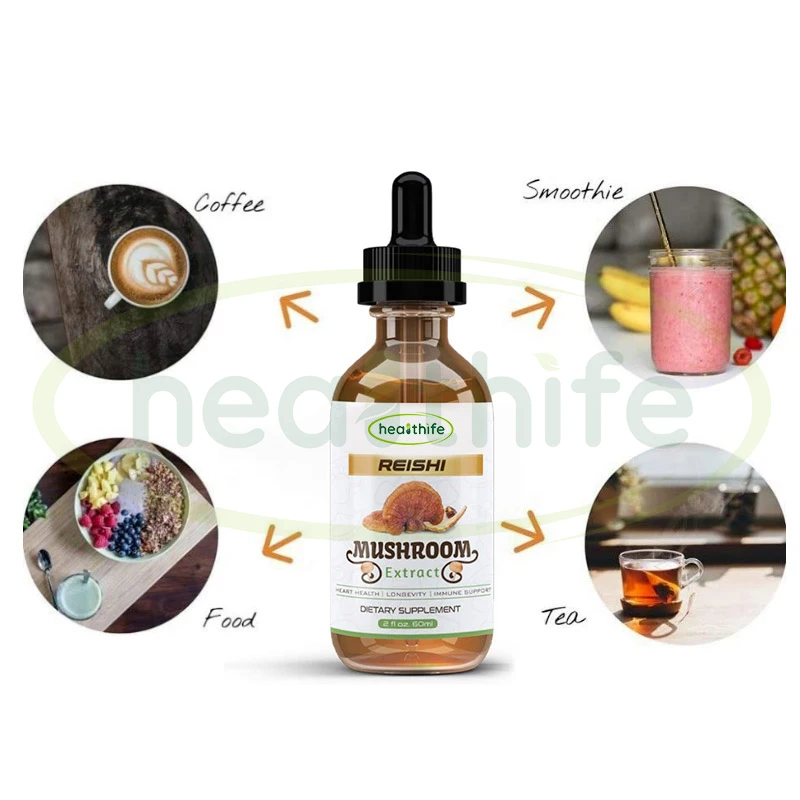 Порошок порошка Healthife Ganoderma Lucidum Spore экстракт 20% тритерпенов красное масло спор Рейши