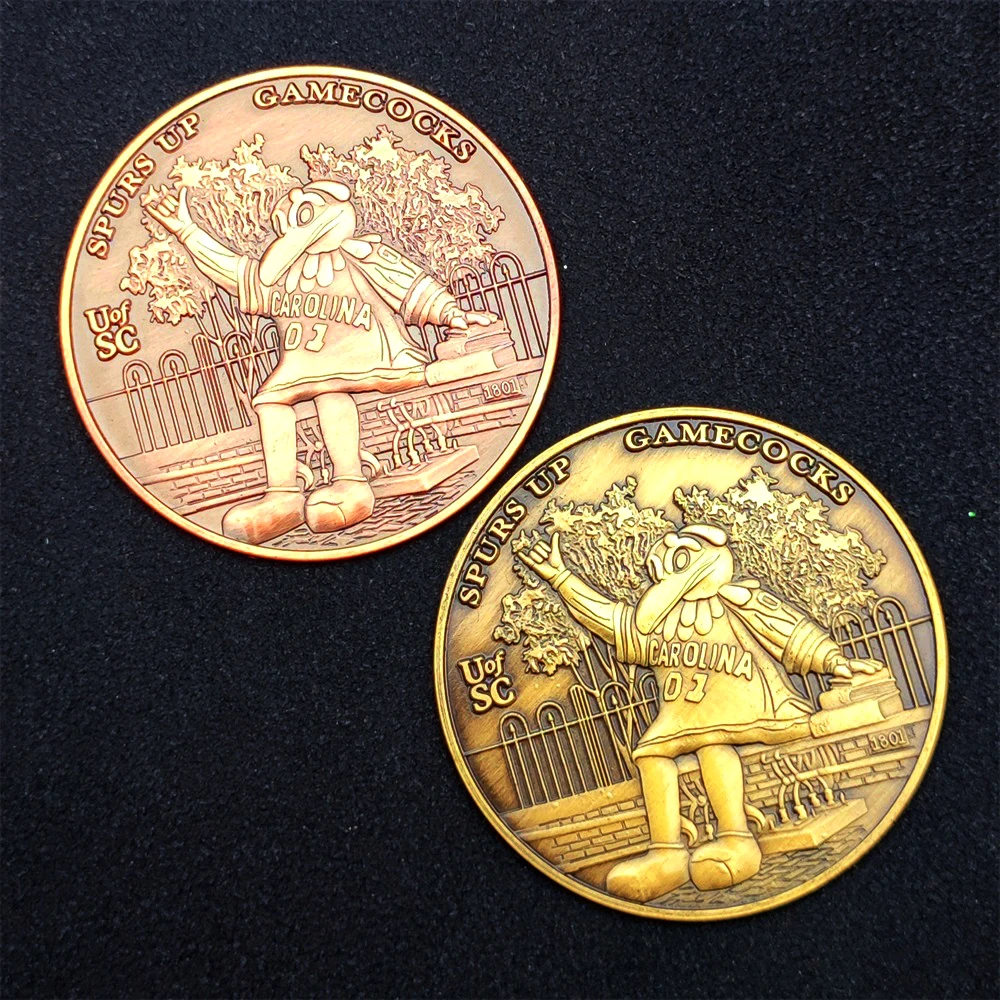 High quality commemorative collectable coins customized stamping round shaped gold souvenir coins