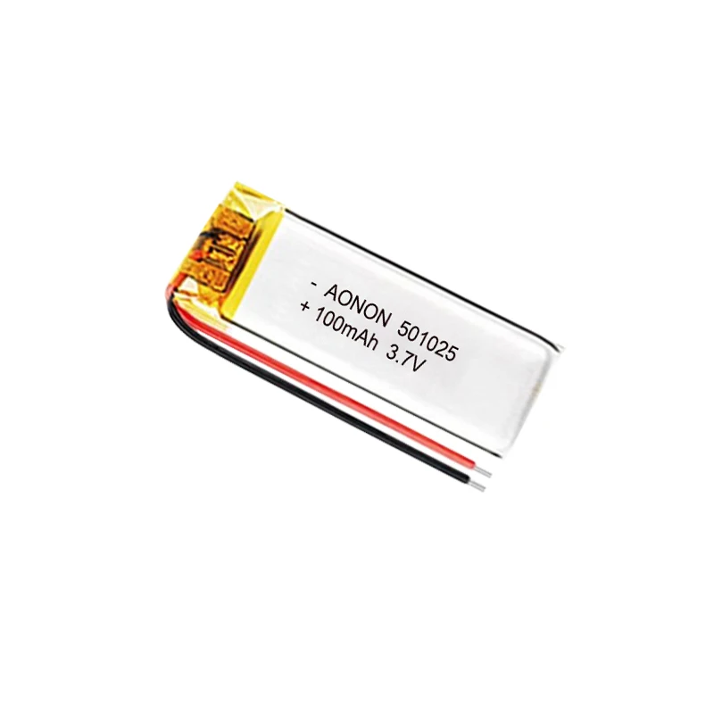 IEC62133 Сертификат CB 501025 100 мАч небольшая аккумуляторная батарея 3,7 В литий-полимерный аккумулятор