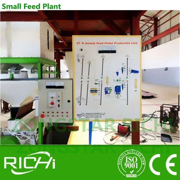 1ton/h 2ton/h Animal Feed Pellet Production Line for sale