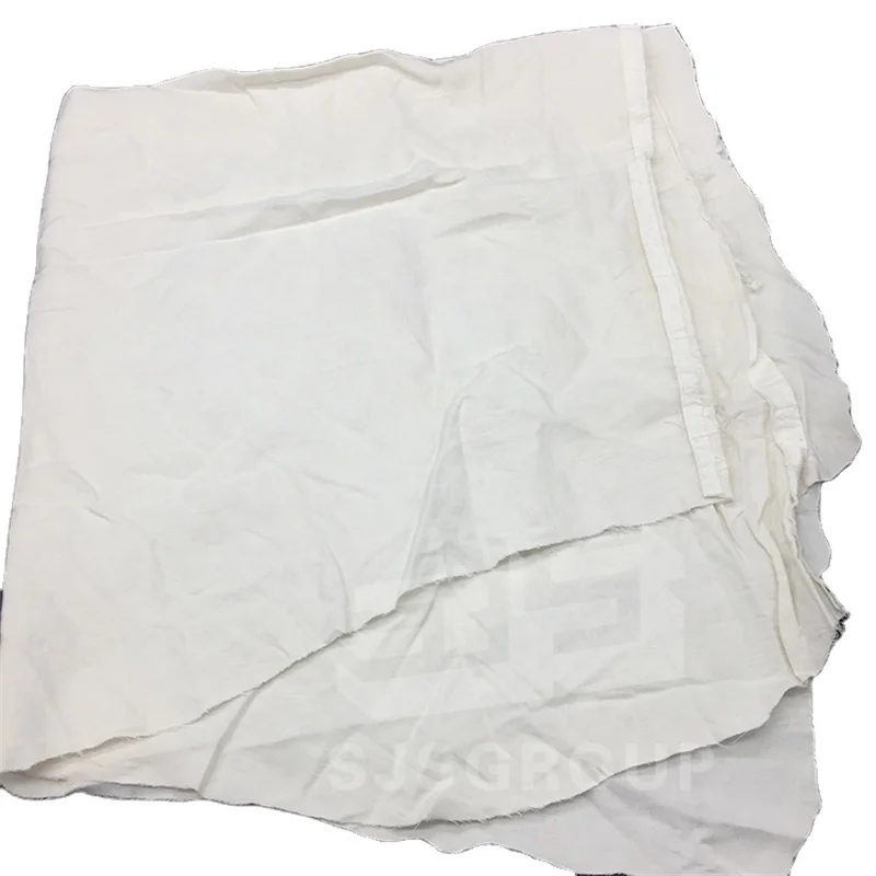 Grade A 10Kg 20kg 25kg Industrial cleaning rags oil absorbent cloth scraps white t shirt cotton rags bag of white rags