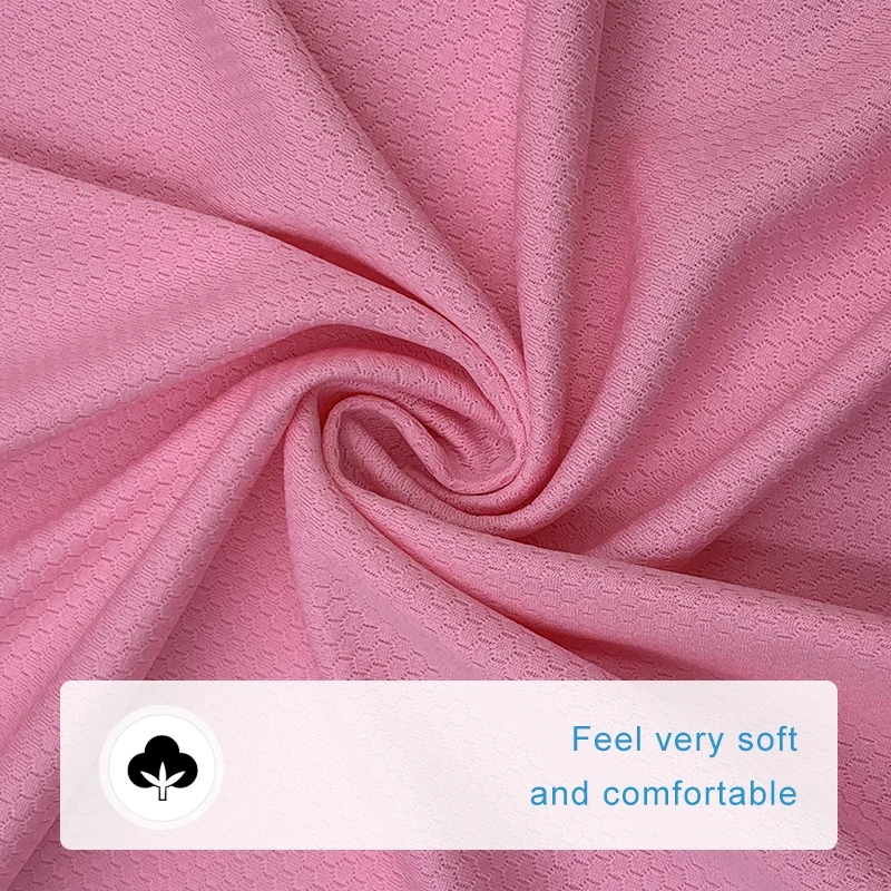 No8871100% Polyester Knit White Athletic Honeycomb Hexagon Diamond Sports Mesh Jersey Fabric for Football Soccer Sportswear Weft