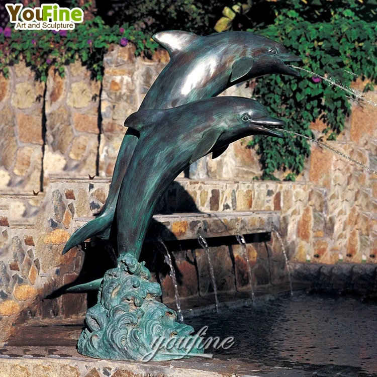 Modern Garden Killer Whale Bronze Outdoor Decorative Fountain