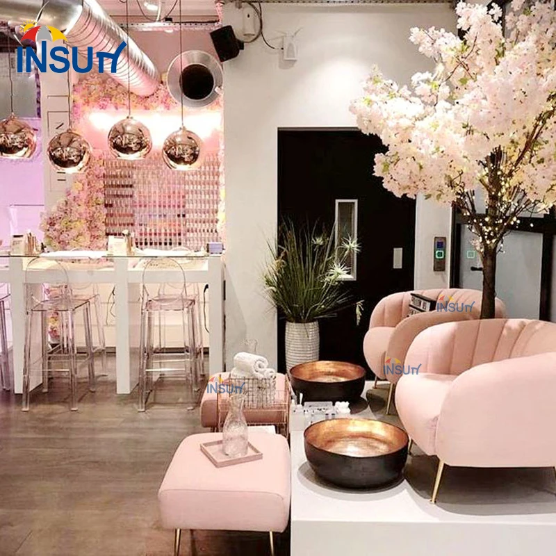 Nail salon foot spa massage chair pink pedicure manicure chairs luxury spa pedicure chairs