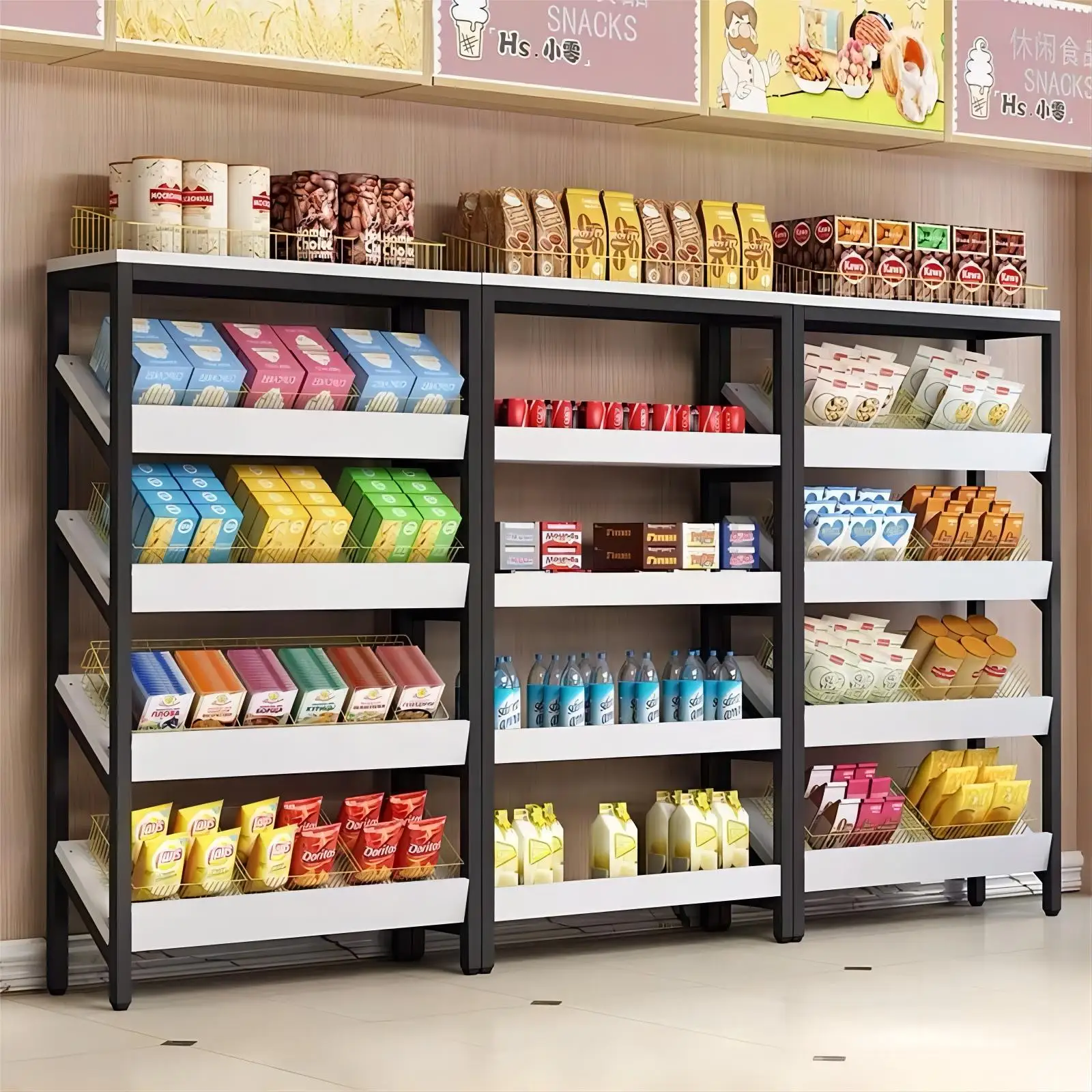 Supermarket Display Stand Display Stand For Supermarket Miniso Stand Shelves Can Storage Shelves Multifunctional Display Rack