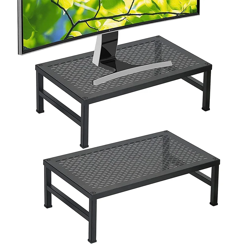 Custom Ergonomics Metal Design Monitor Stand Riser Anti-slip Metal Desk Organizer Computer Stand