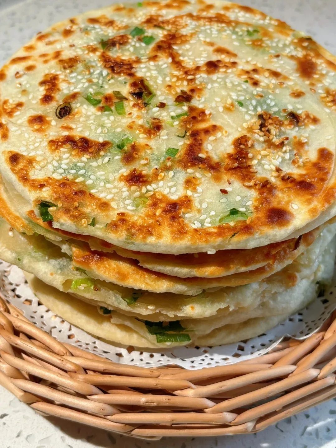 Scallion Pancake Chinese Traditional Shallot Pancake Green Onion Pie