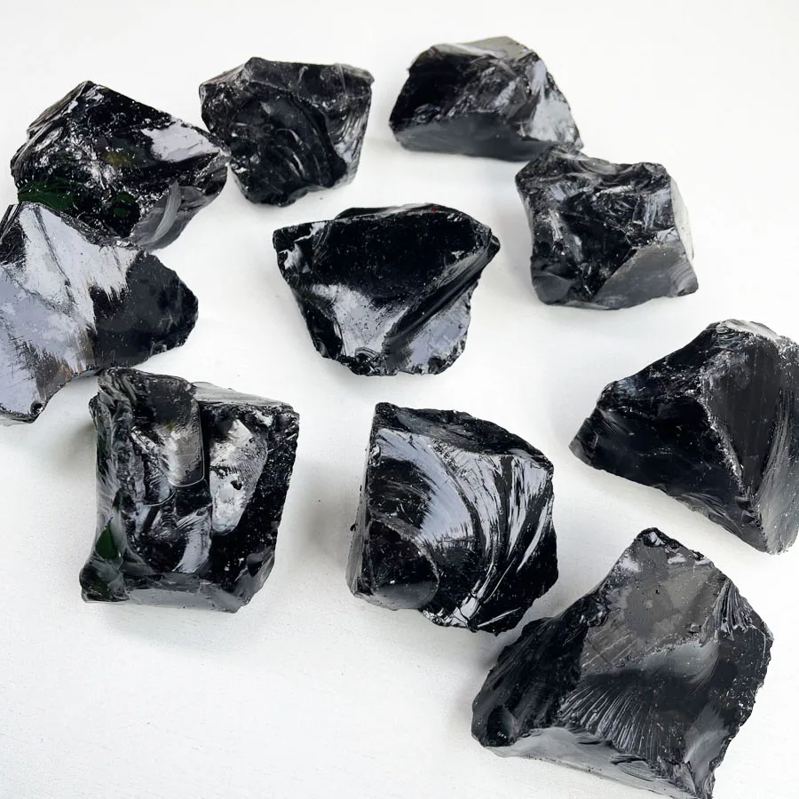 5-20cm Wholesale Large Natural Raw Obsidian Stone Rough For Jewelry Making