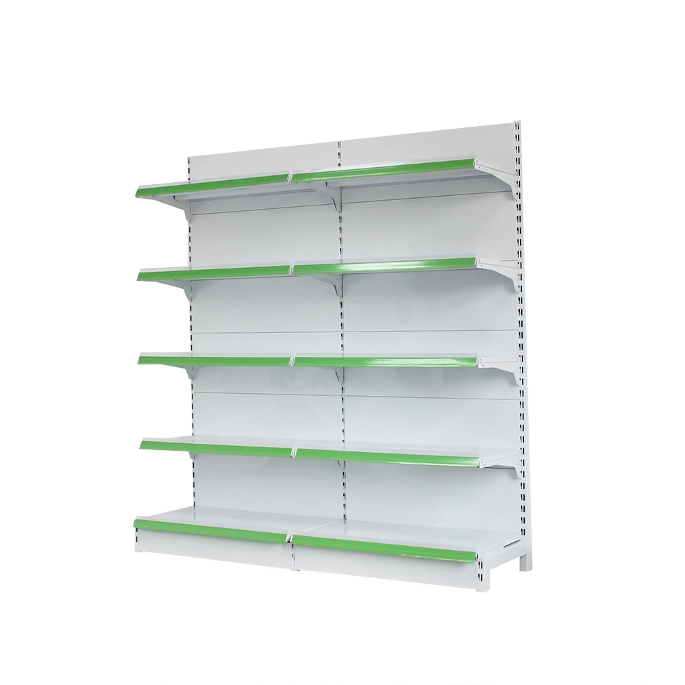 factory direct sale Grocery Store Pharmacy Supermarket Display Shelves White Color Metal Steel Shelving Rack Gondola shelf