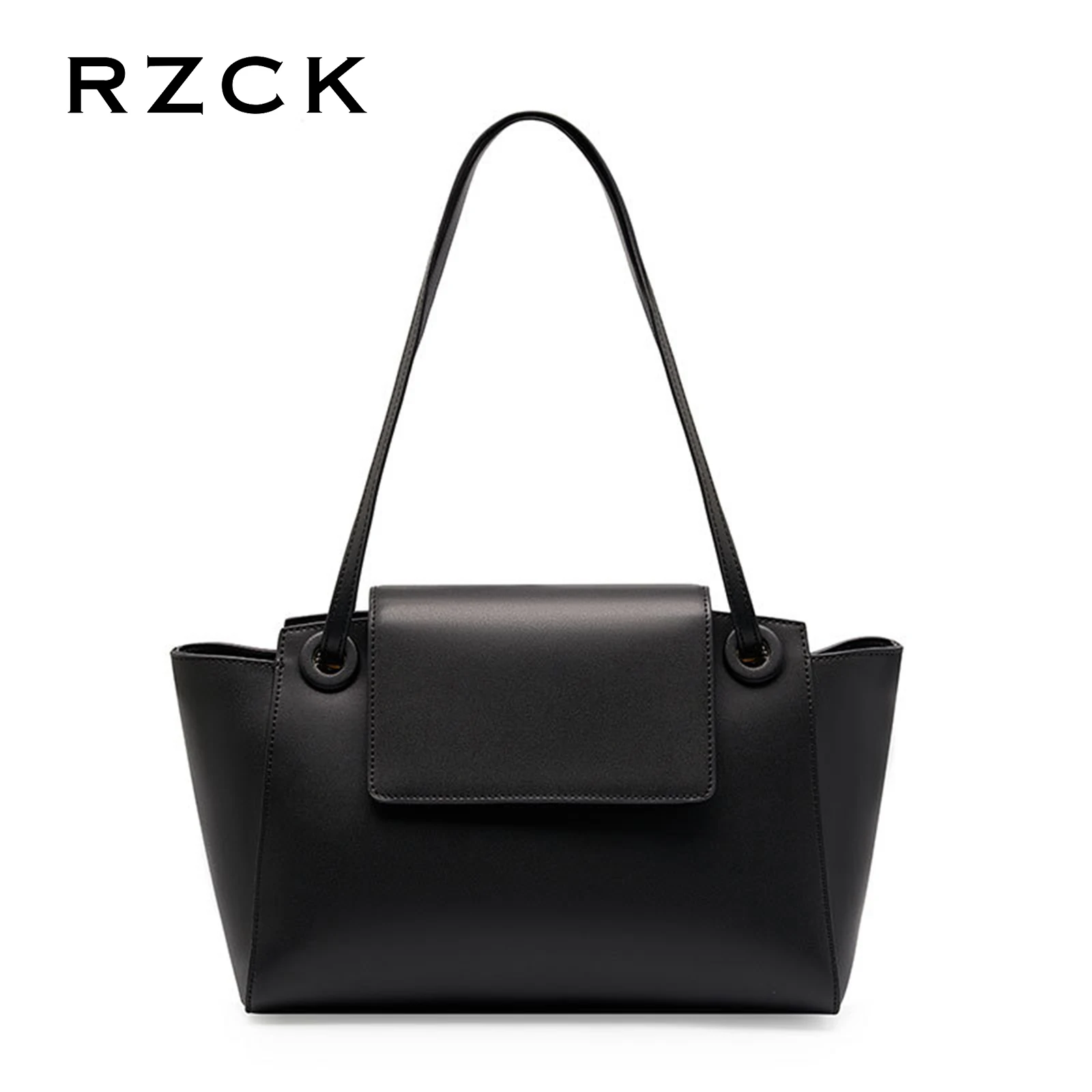 RZCK vintage womens armpit purse custom stylish luxury ladies brown vegan real leather shoulder tote bag with logo bolsa de dama
