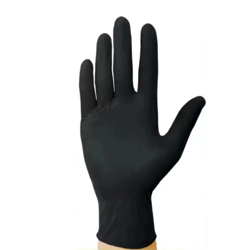 GMC Safety Food Grade Household Disposable Nitrile Gloves Tattoo Black Gloves Powder Free for Daily Life and Working