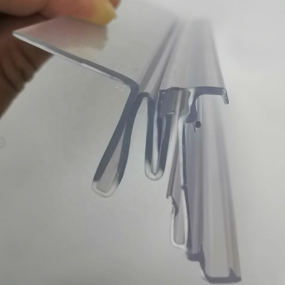 Customized Plastic PVC shelf talker with punched holes for electronic digital ESL rail for supermarket electronic shelf labels