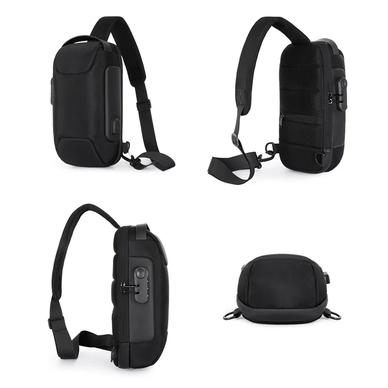 Spot Wholesale Large Capacity Shoulder Messenger Bag Male Usb Charging Chest Oxford Outdoor