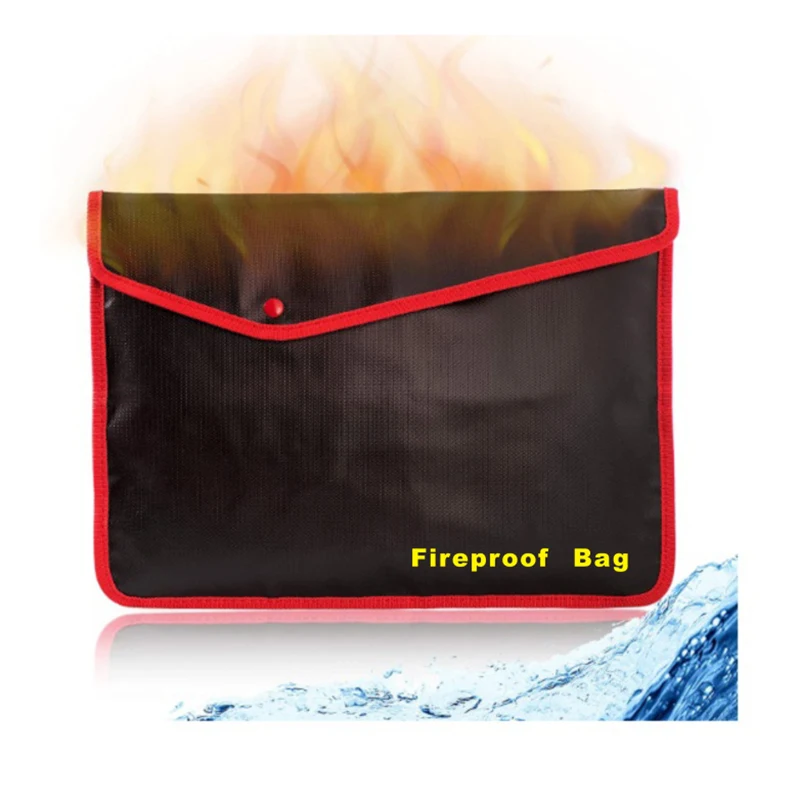 New fireproof document fiberglass aluminum foil fireproof bag aluminum foil thermal insulation file bag