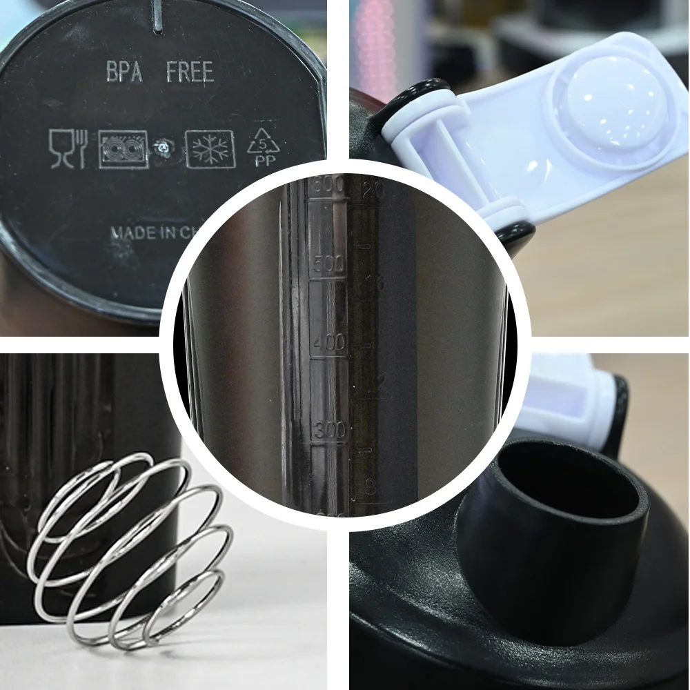 Custom portable blender water bottle 400ml 600ml bpa free fitness sports Protein Sport Plastic Cup protein shaker bottle gym
