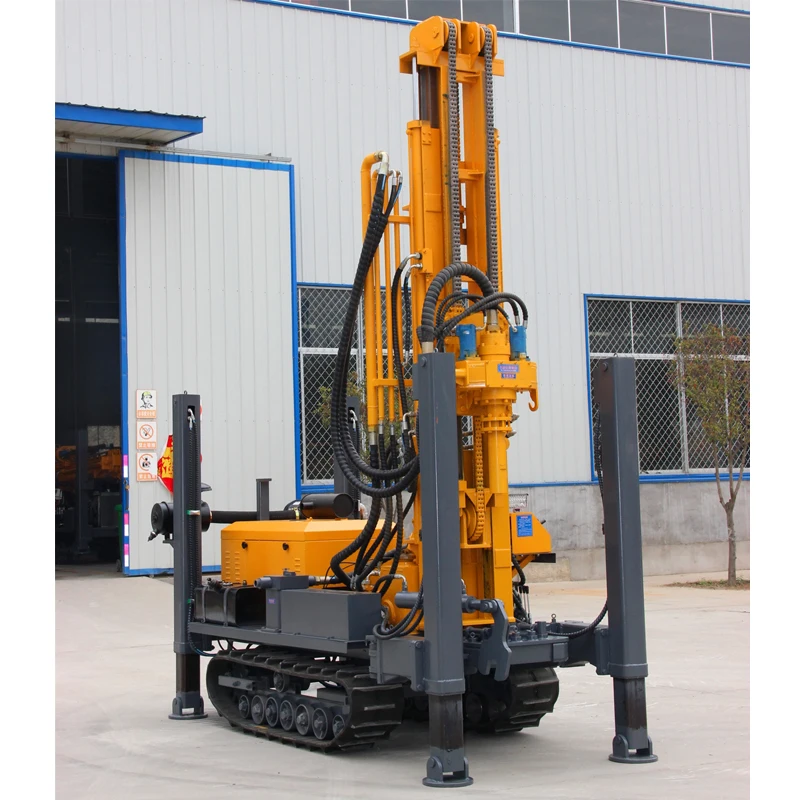 Engineering water well drilling rig  deep  can drill 300 meters of crawler hydraulic drilling machine