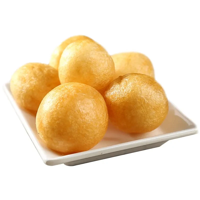 HACCP Certified Weiyang Brand Fried Wheat Gluten Ball Fried Round Gluten Oiled Gluten