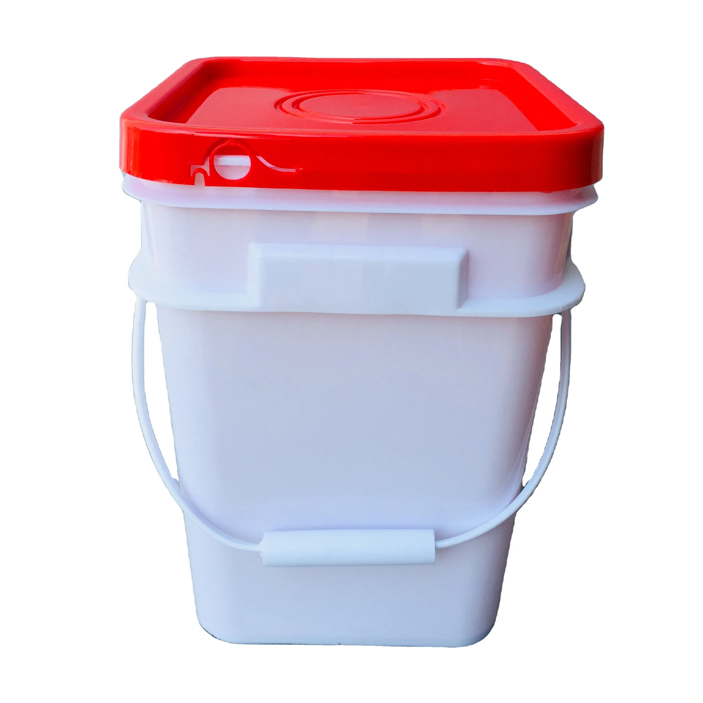 factory direct sale square 15l food grade Container with lid square Plastics Buckets
