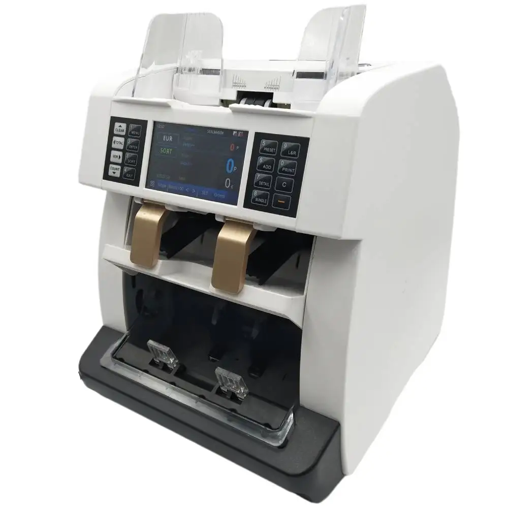 Американский счетчик купюр с двумя карманами с фронтальной загрузкой, подходящая большая машина для мировых валюты