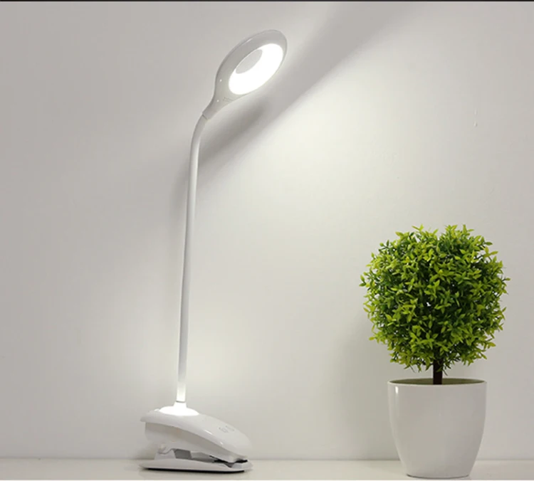 Led Desk Lamp Touch Clip Study Lamps Magnifier Gooseneck Desktop usb Table Light Rechargeable