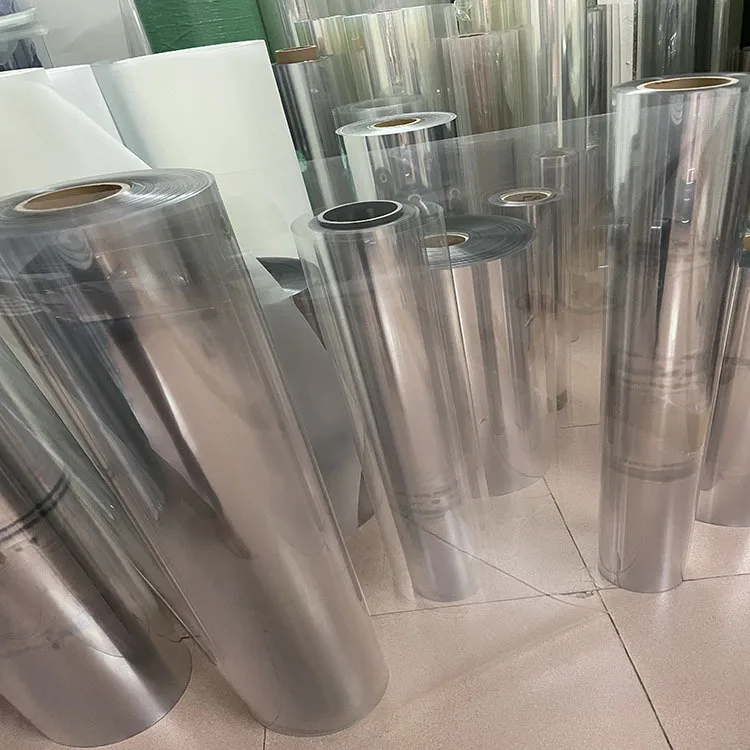 PVC transparent soft plastic roll hard sheet door curtain glass clothing template blister sheet insulation PE T thin film 0.15