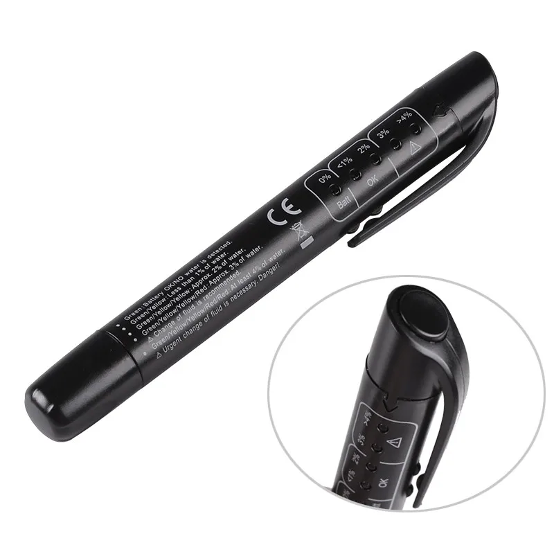 Auto Liquid testing Brake Fluid Tester pen 5 LED indicator display for electronic detection pen brake fluid oil tester