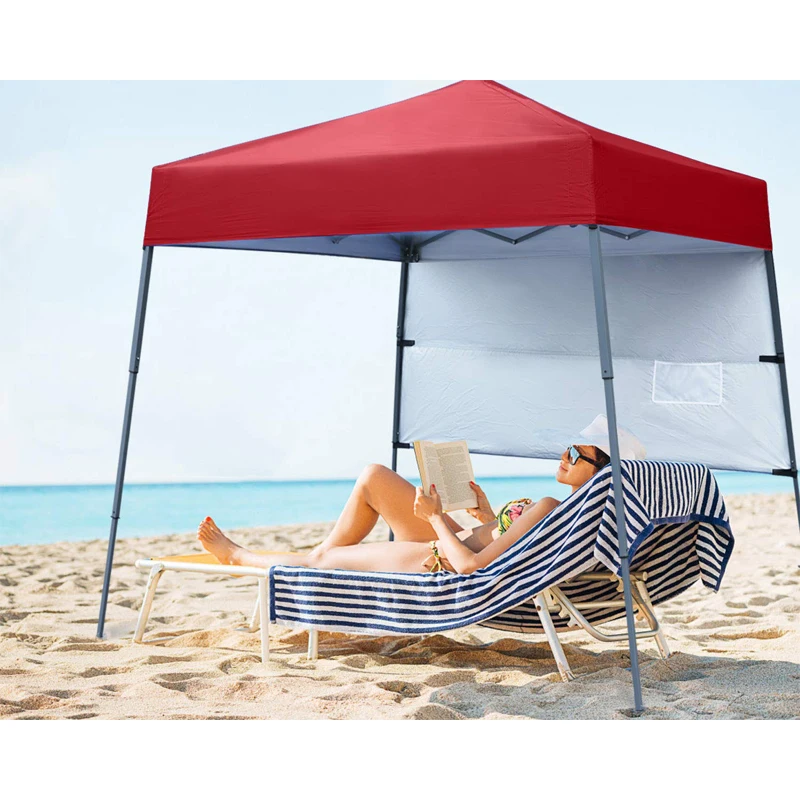 10 x 10 Easy Pop Up Canopy Tent Enclosure Sidewall Kit Pagoda Tent with Roller Up Mesh