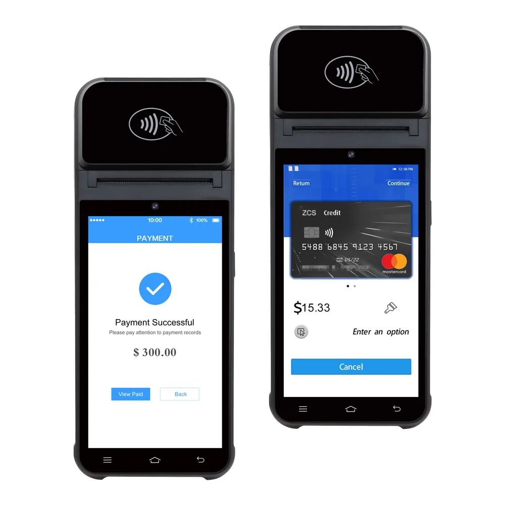 Barway 4G Handheld Ultrathin Touch Screen  Android POS With Built-in 58MM Label Printer Z92