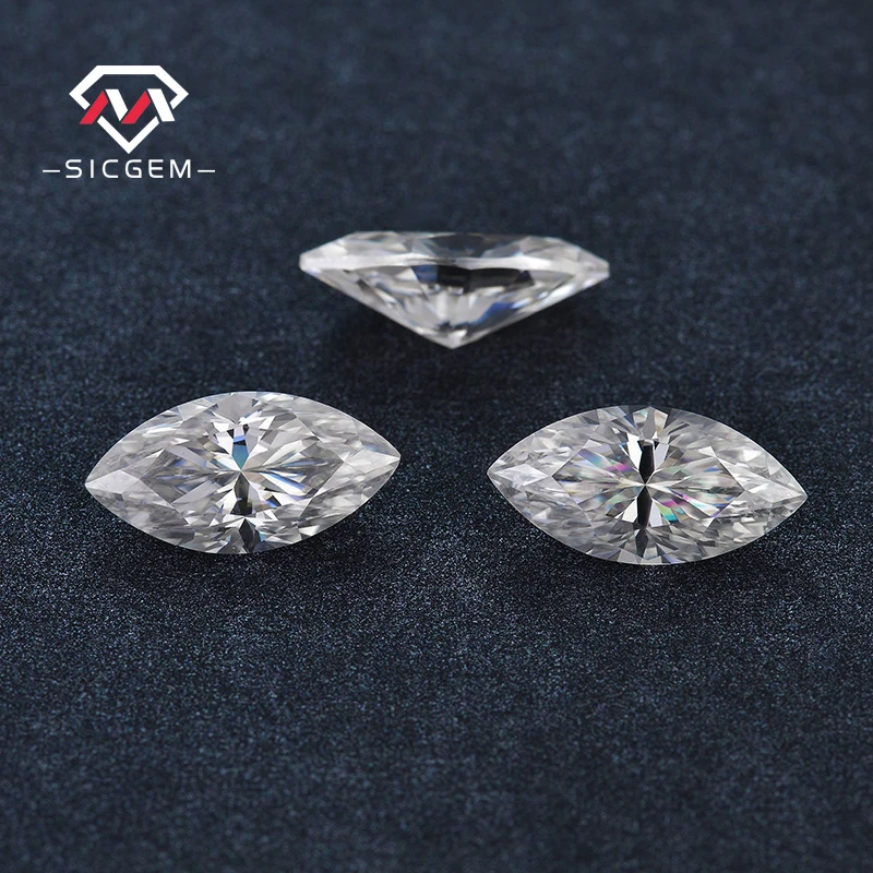 SICGEM  10x5mm 1 To 7 carat Super Premium Marquise Cut Moissanite Loose Stones Wholesale Price