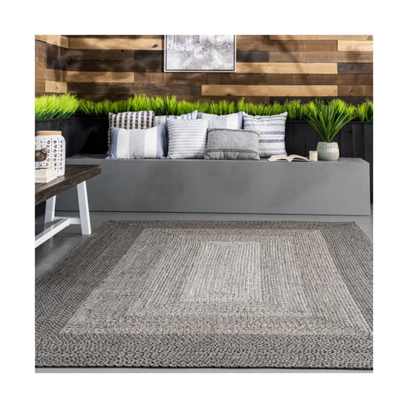 Polypropylene braided  patio garden outdoor rug carpet indoor outdoor rug