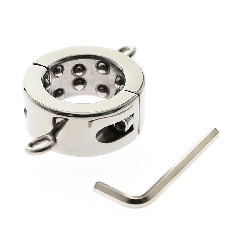 Heavy Male Ball Scrotum Stretcher Penis Stainless Steel Detachable Cock Ring Bondage Delay Ejaculation Sex Toy Men