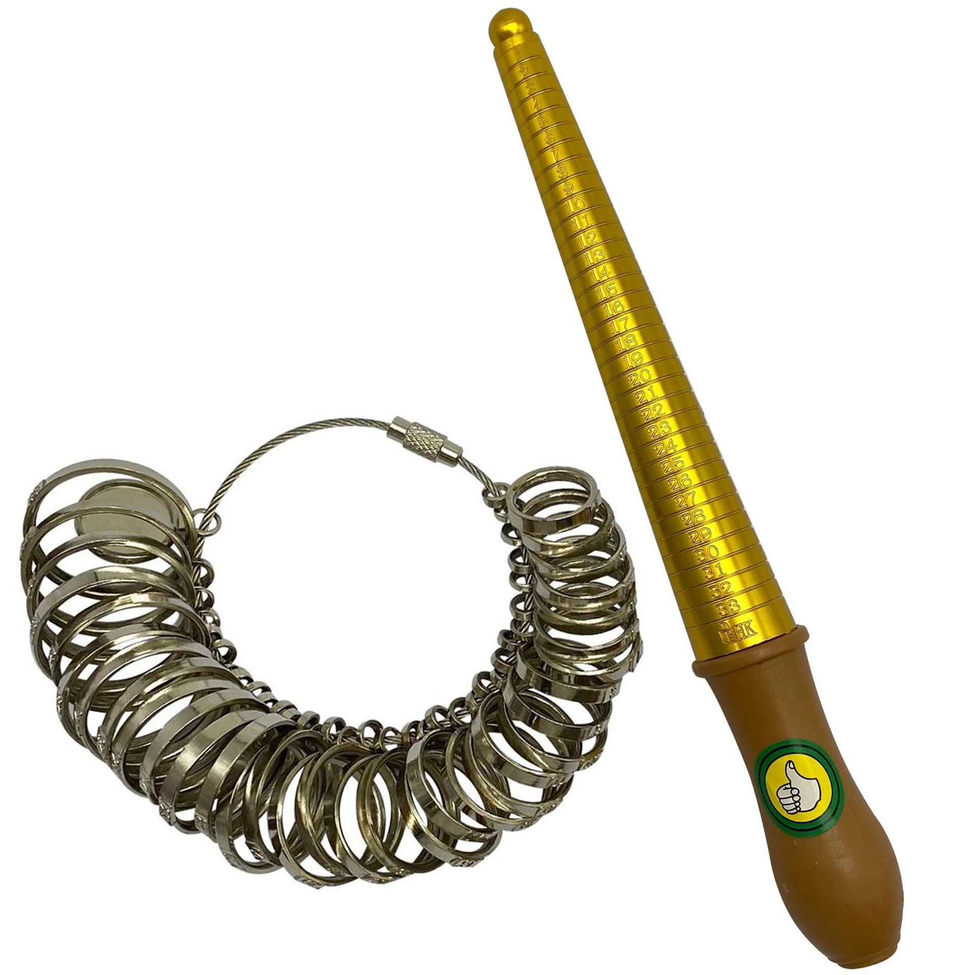 Hong Kong ring size jewelry measuring tool men and women wedding alloy 0-33 metal ring finger size measuring instrument