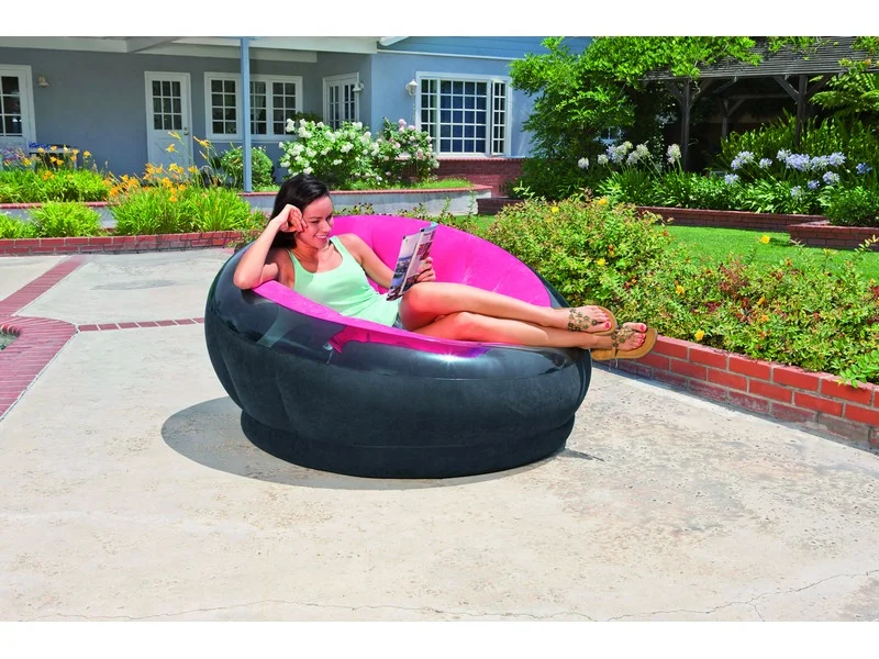 Intex 66582 Pvc Portable Air Sofa Chair Flocked Inflatable Sofa Modern Inflatable Lounge Sofa