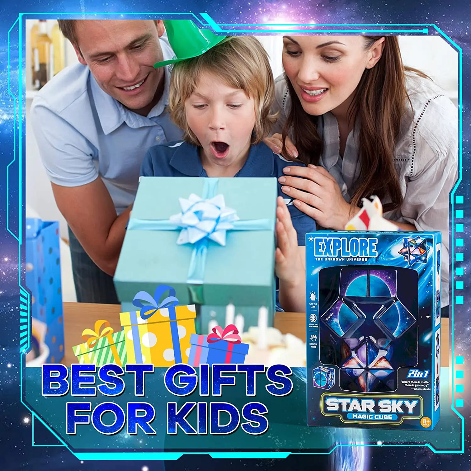 high quality 2 in 1 Infinite puzzle Cube magic Decompression Toy Infinite Folding fidget Cube Palm 3D Magnetic Cube Toy