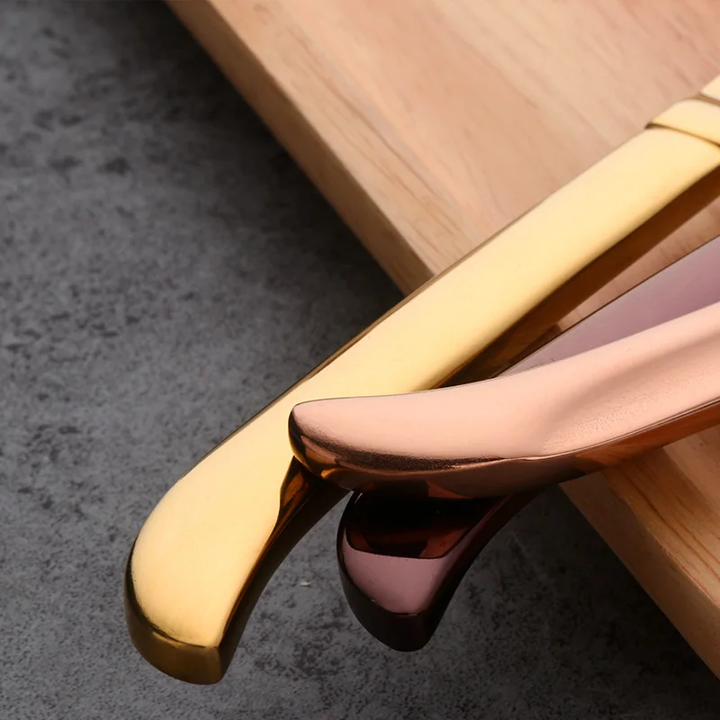 Tableware Non Rust Golden Copper Stainless Steel Durable Steak Knife for Food