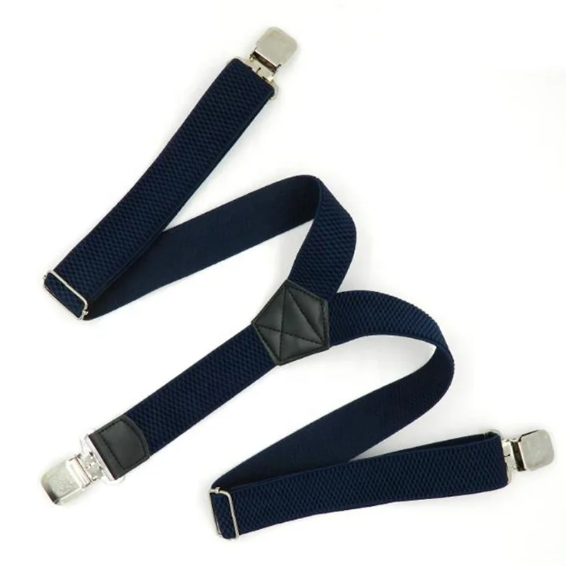 personalized fashion mens multi color stripe elastic suspenders for business party