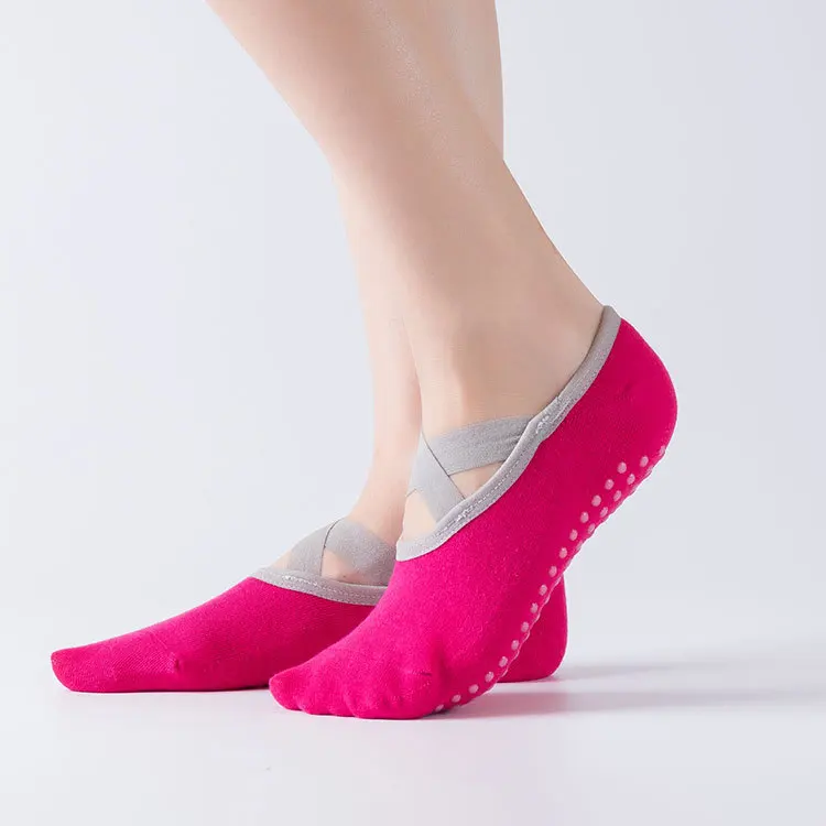 Wholesales Pilates Dance Socks Sport Exercise Low Cut Women Non-slip Yoga Socks
