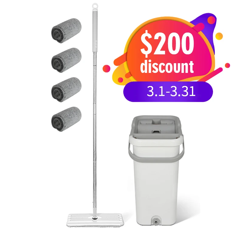  Телескопическая Швабра boomjoy 360 из микрофибры для мытья пола плоская под заказ ведро сухой и влажной уборки