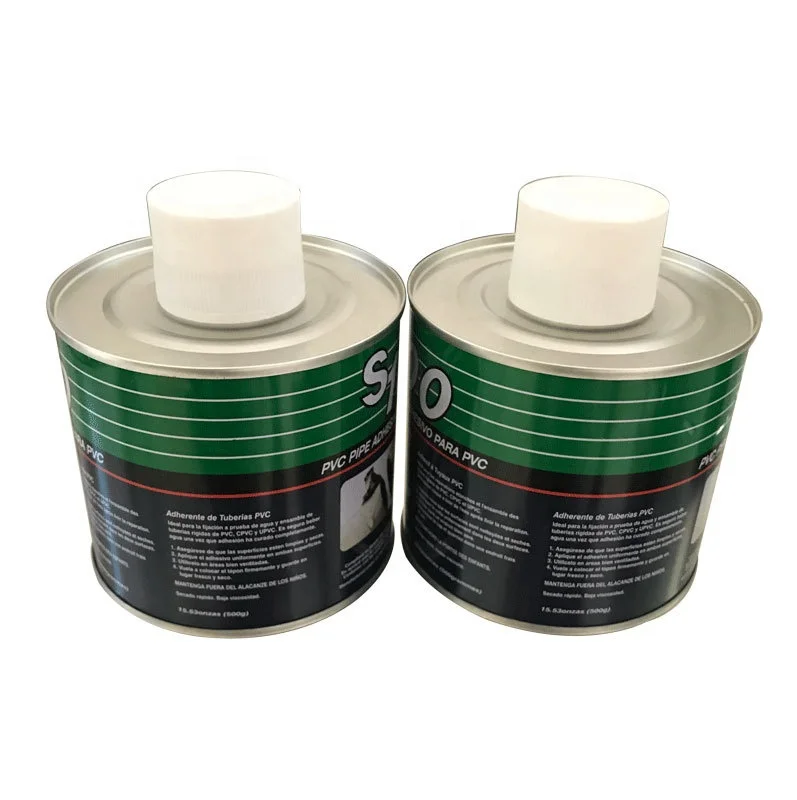 100ml, 500g Metal Adhesive Can For Packing PVC Cement Glue Tin Can metal box With plastic cover and Brush