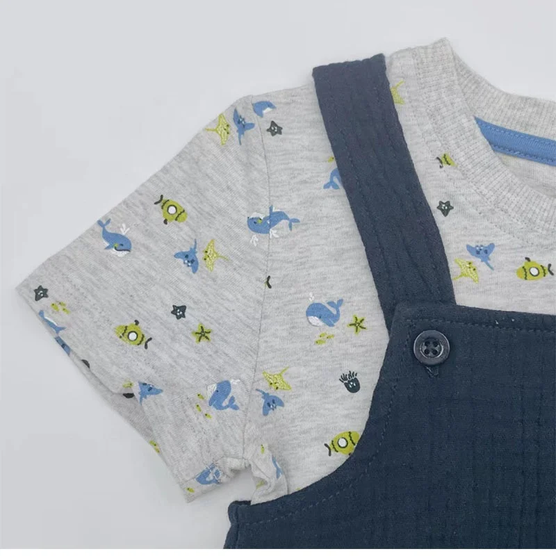 Summer short sleeve 0-3 month wholesale bebe gift baby clothes set for boys and girls