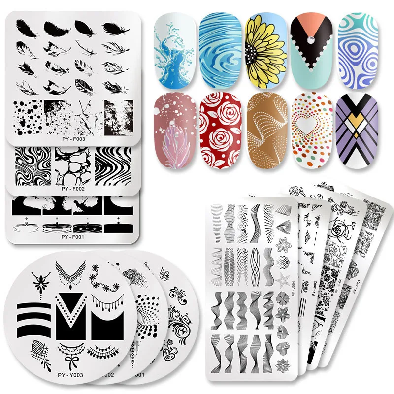 New Stainless Steel Various Design Flower Stamping Plates for Nails