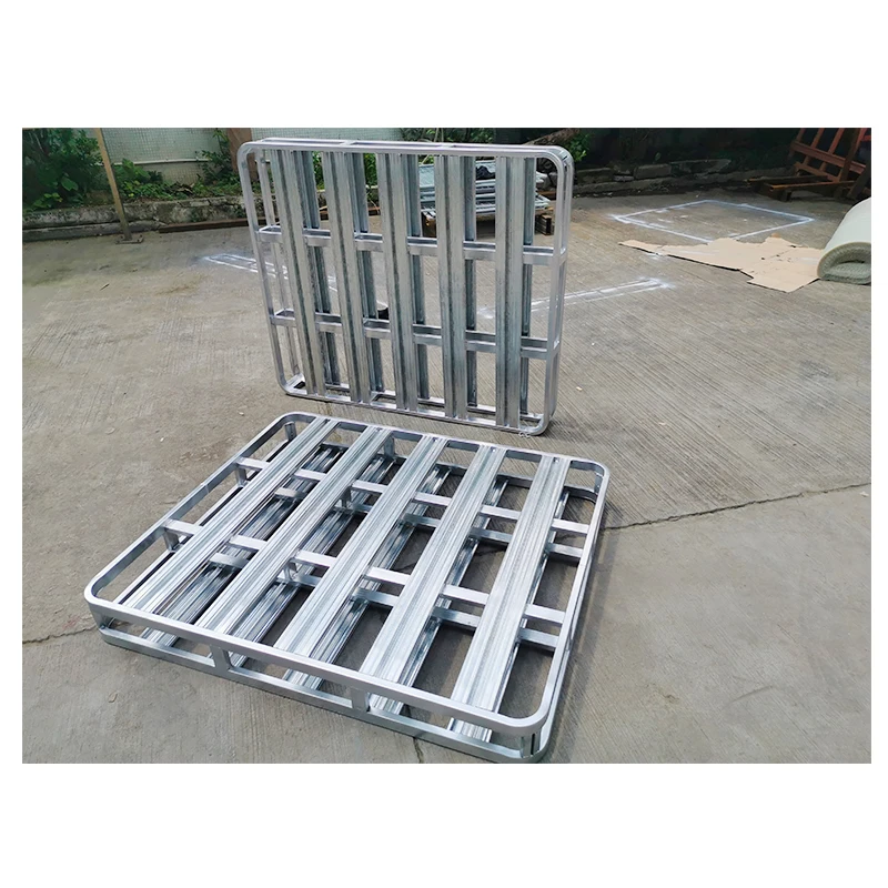 Steel pallet logistic storage two sided galvanized reusable metal shipping forklift factory iron pallets sheet metal pallet