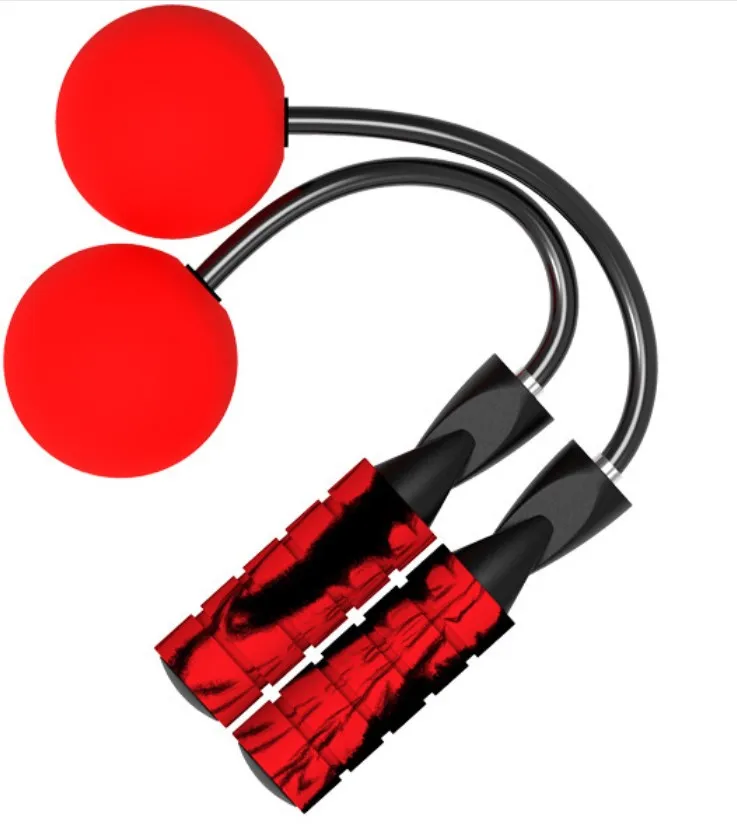  Custom LOGO Soft Cushioned Memory Foam Weighted Ropeless Skipping Rope Tangle-Free Rapid Speed Wireless Cordless