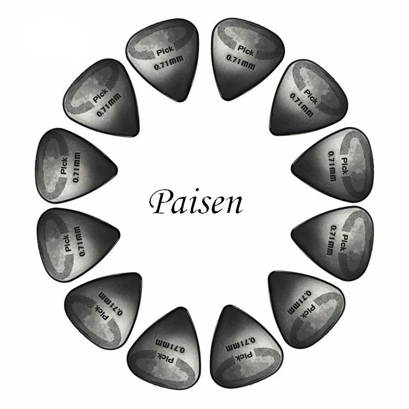 Paisen rock and roll triangle nylon accessories custom logo celluloid guitar finger plectrum picks maker guard no box