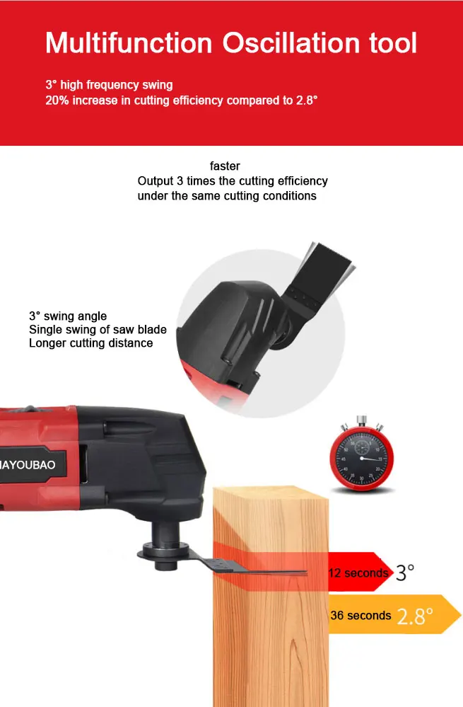
16V oscillating multi-function tool, six speed adjustment 