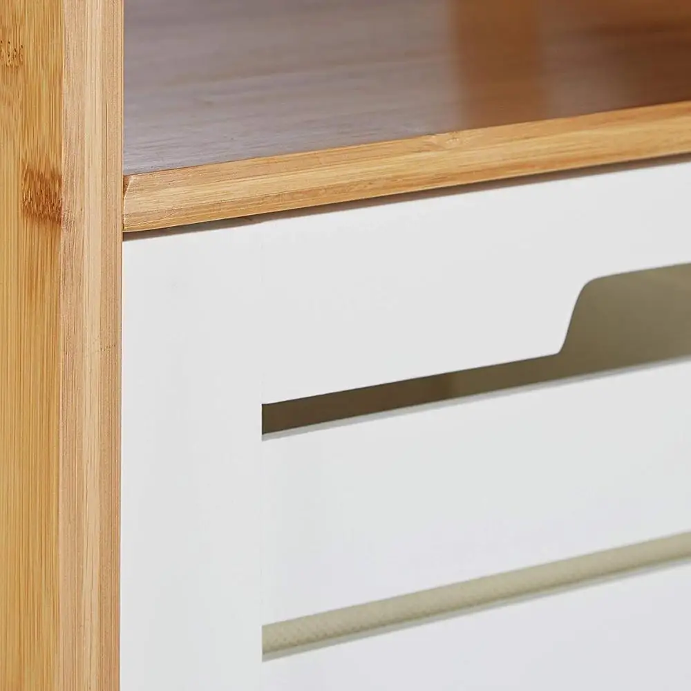 Home Bathroom foldable bamboo bathroom Wooden Rackunique laundry basket