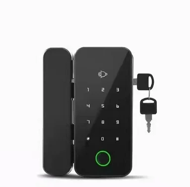 Remote control waterproof Digital Biometric for glass door lock outdoor with key