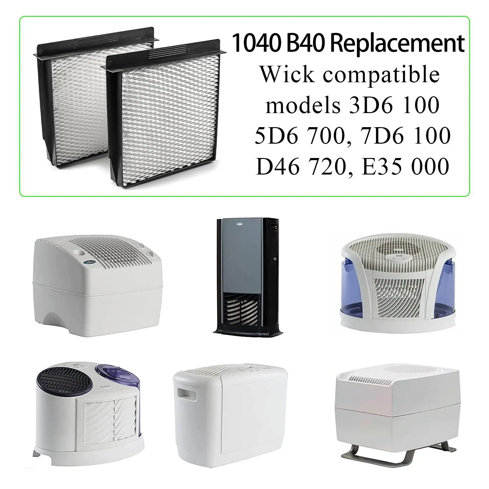 1040 Super Wick Humidifier Filter Replacement for Essick Air AIRCARE Humidifiers Filter B40 B40-C 3D6 100 5D6 700 7D6 100 D46