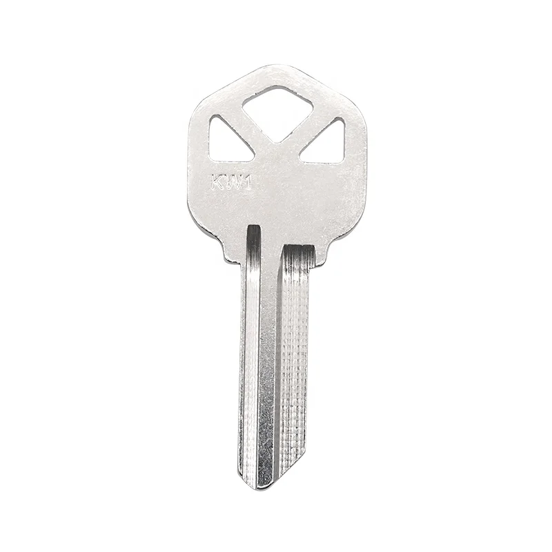 South Africa Market Custom Stamping KW1 Blade 2mm Solid Brass Door Key Blank For Glass Door Lock