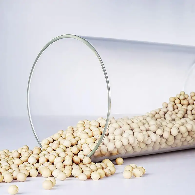 Wholesale hot sale Clear Round Glass Storage Pots/ Cans/ Jars storage set with Plastic Lid